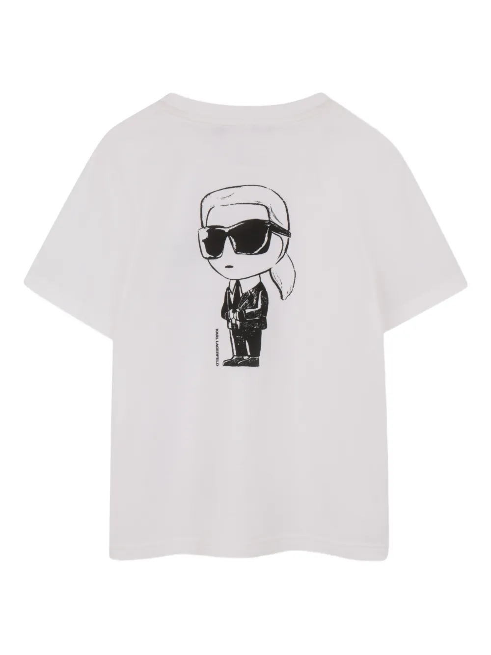 Футболка с графичным принтом KARL LAGERFELD KIDS, белый — фото 2