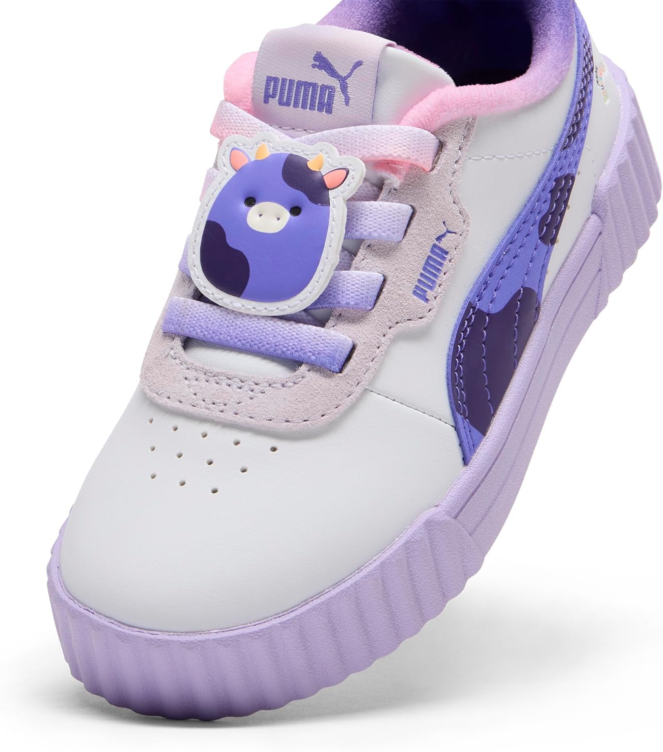 Кроссовки Puma Carina Squishmallows для детей и унисекс, белый/фиолетовый — фото 2