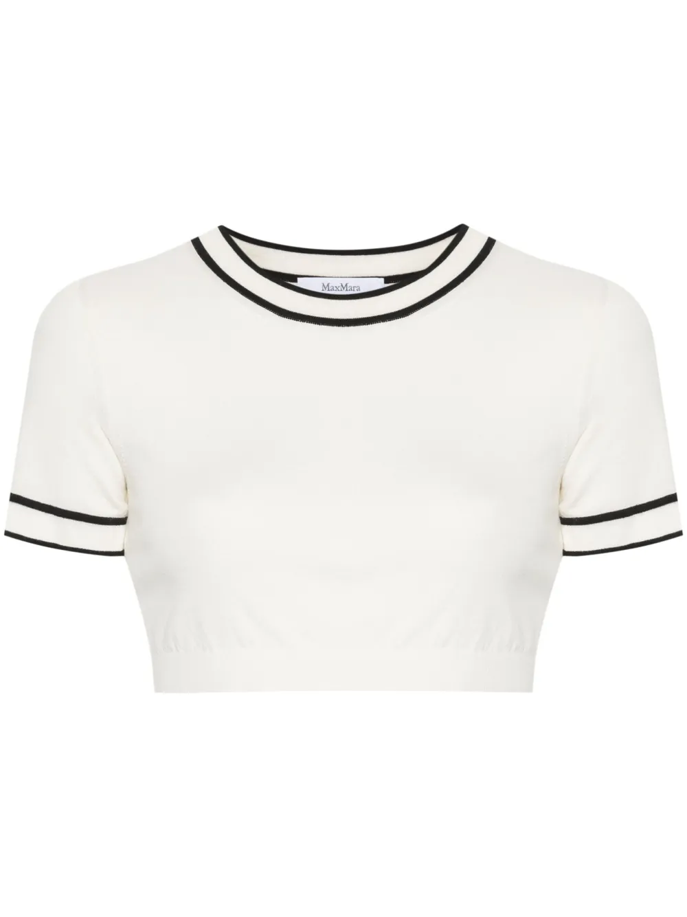 

Укороченный топ Uscio тонкой вязки MAX MARA, белый