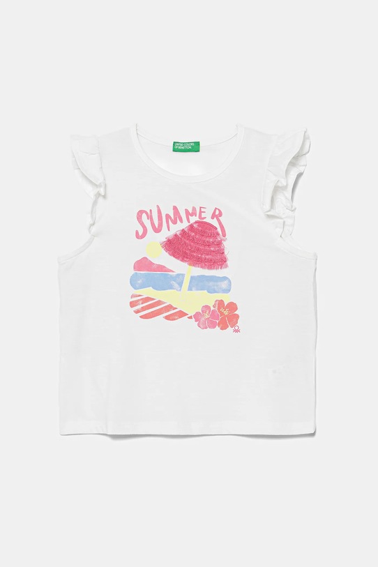 

Детская хлопковая футболка United Colors Of Benetton, белый