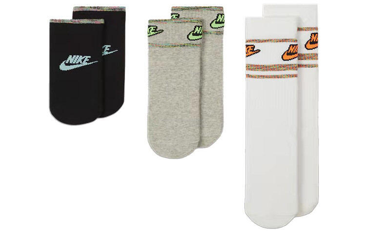 

Носки унисекс Nike, цвет 3 Pack (White/Gray/Black)