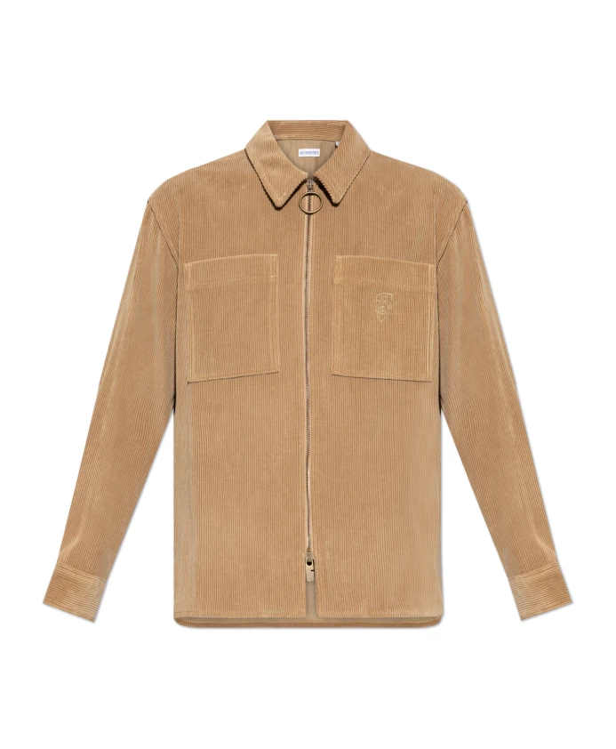 

Вельветовая куртка Burberry, бежевый