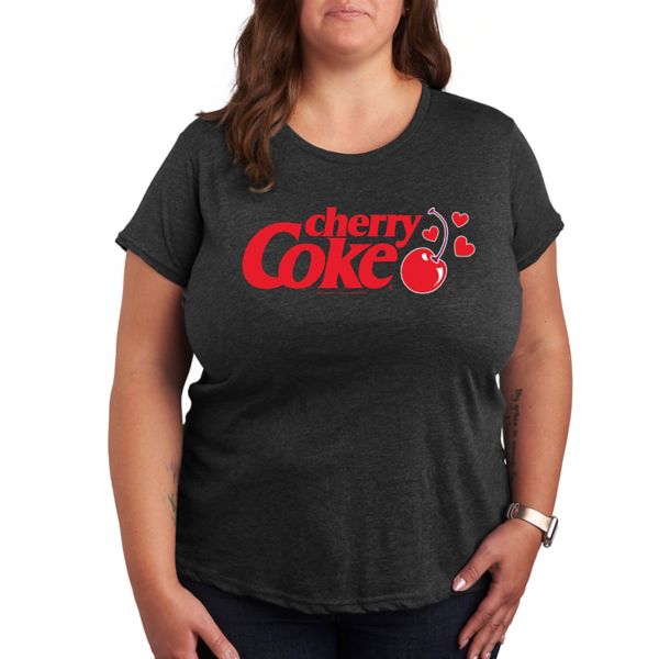 

Футболка с принтом в виде сердца и вишенки Cherry Coke Licensed Character, серый