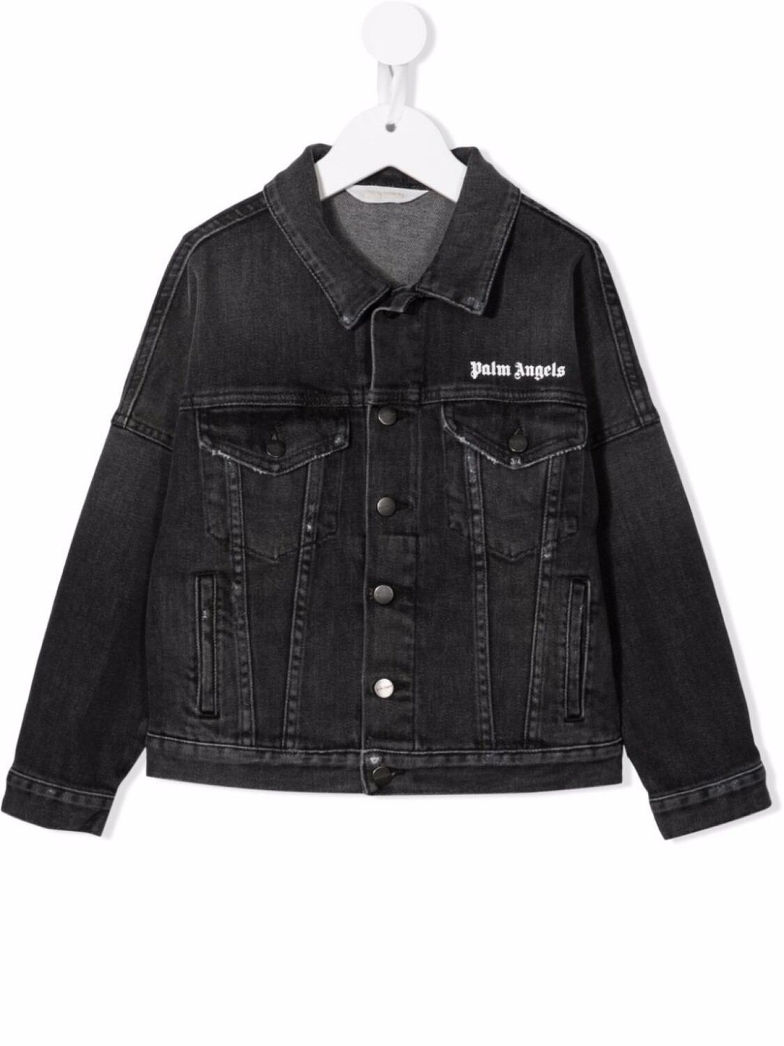 

Palm Angels Kids джинсовая куртка с логотипом, черный