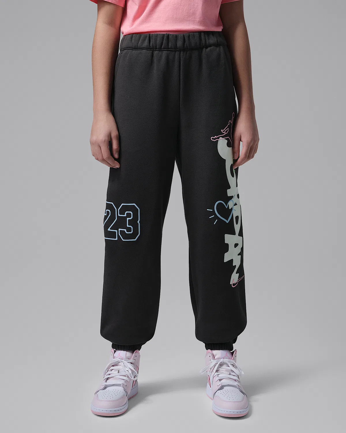Детские флисовые штаны Jordan Love is in the Air, Off Noir