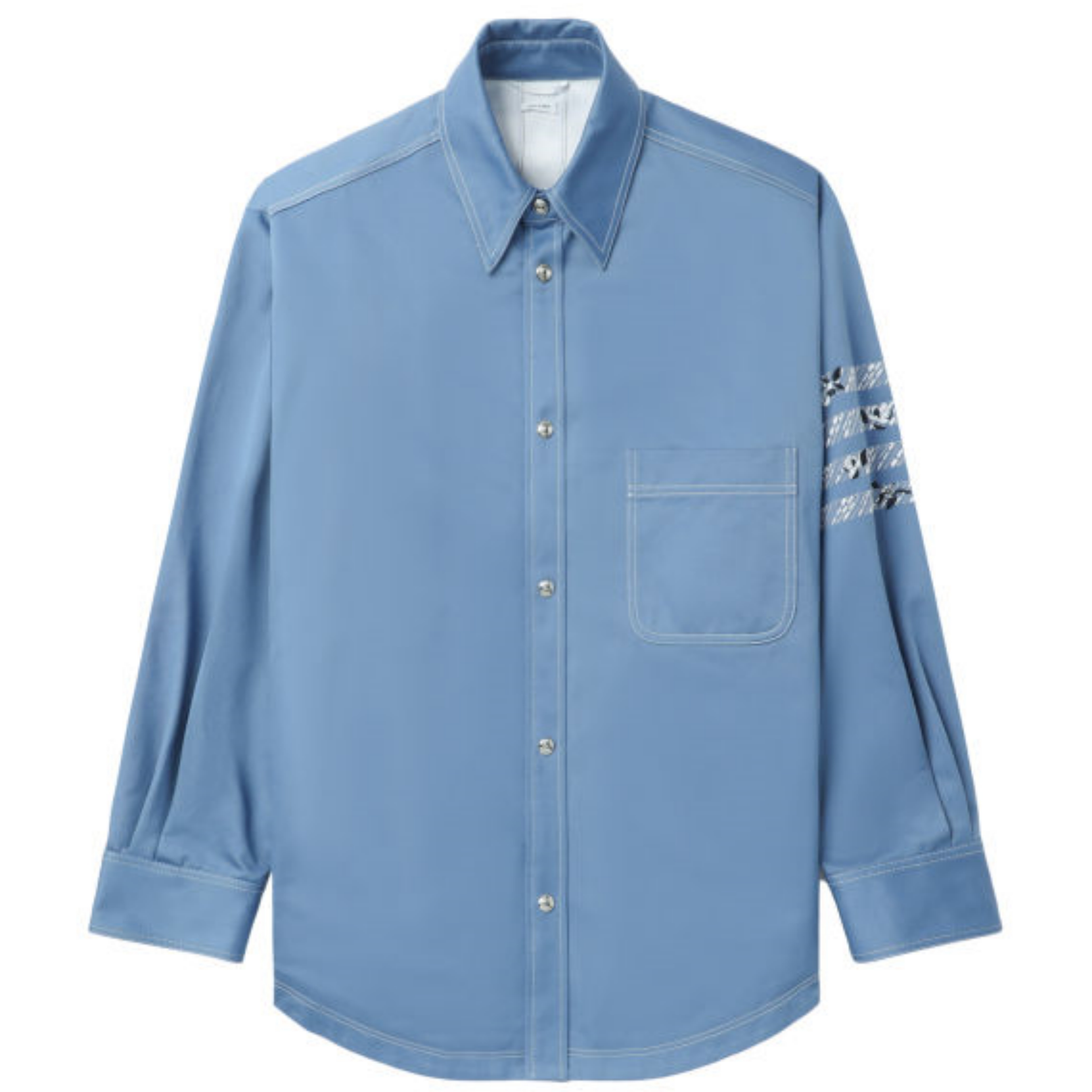

THOM BROWNE Куртка с контрастной подкладкой из хлопка, Blue