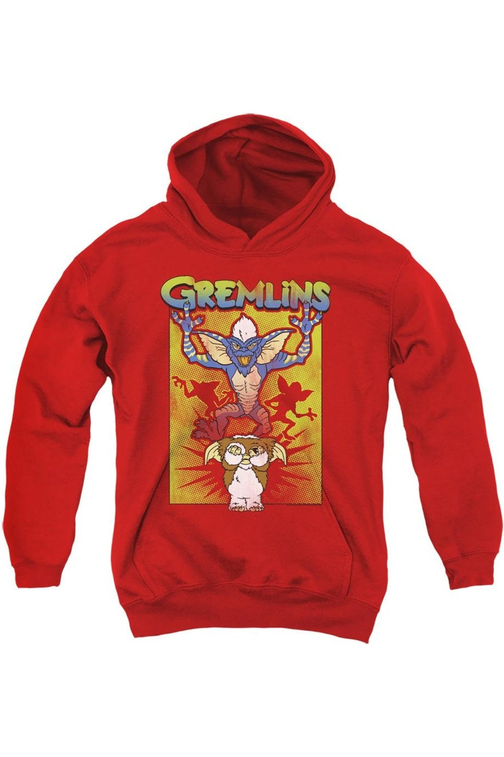 

Толстовка с капюшоном Gremlins Be Afraid Youth Gildan, красный