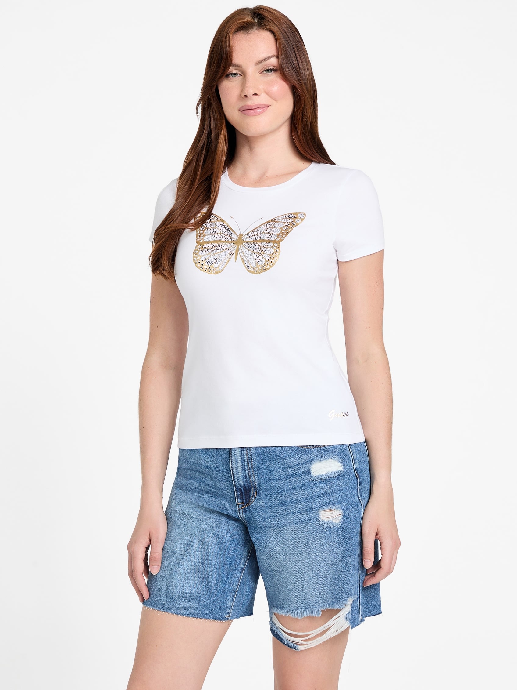 

Экологичная футболка Leah Butterfly Guess Factory, белый