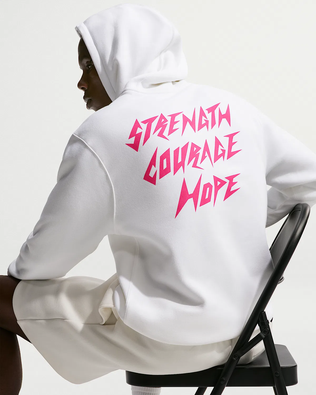 Мужская худи Club Fleece Nike "Play4Kay", White — фото 2