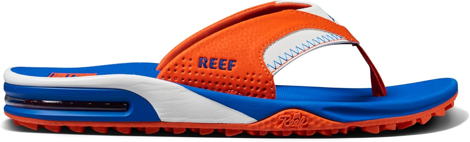 Мужские вьетнамки REEF Fanning с открывалкой для бутылок, синий/оранжевый — фото 4
