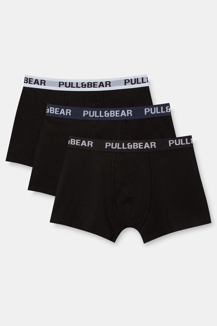 

Упаковка из 3 трусов-боксеров с логотипом Pull And Bear, мультиколор