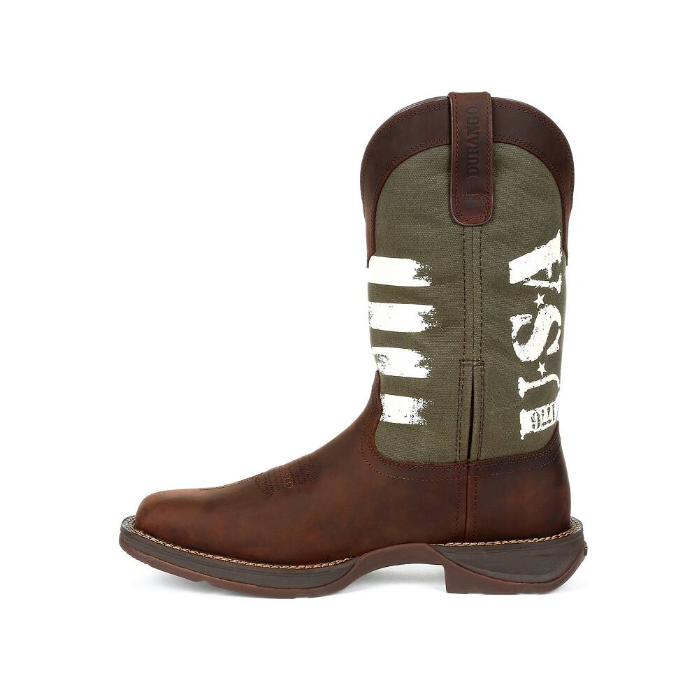 Мужские ботинки в стиле вестерн Rebel By Durango USA, цвет Brown And Army Green — фото 3