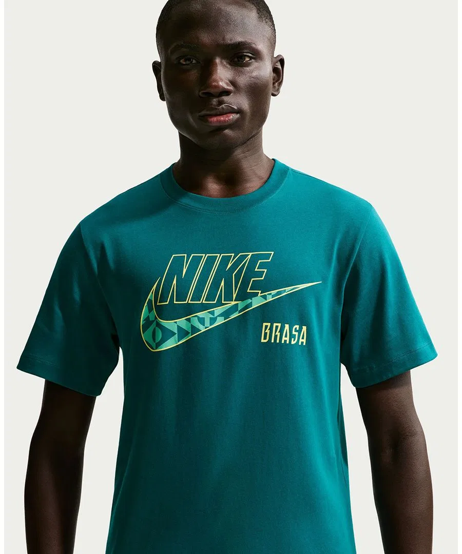 Футболка Brazil Futura Soccer Nike, бирюзовый — фото 2