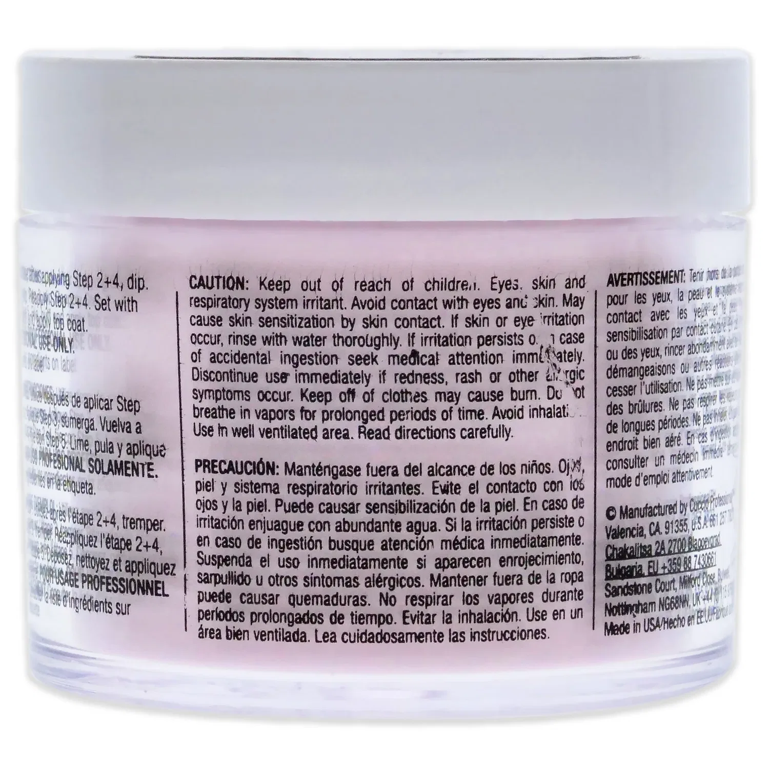Система для окрашивания ногтей Pro Powder Polish Nail Colour Dip System - See It All In Montreal от Cuccio Colour for Women - 1,6 унции (47 г) пудры для ногтей, розовый — фото 2