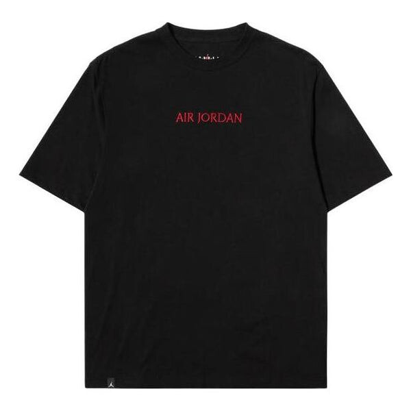 

Футболка Air Jordan Embroidered Round Neck Sports Short Sleeve T-Shirt Men's Black, черный