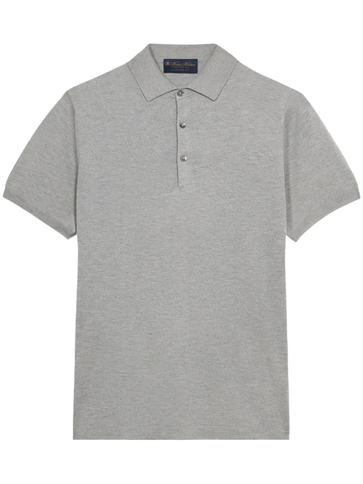 

Рубашка поло тонкой вязки Brooks Brothers, серый