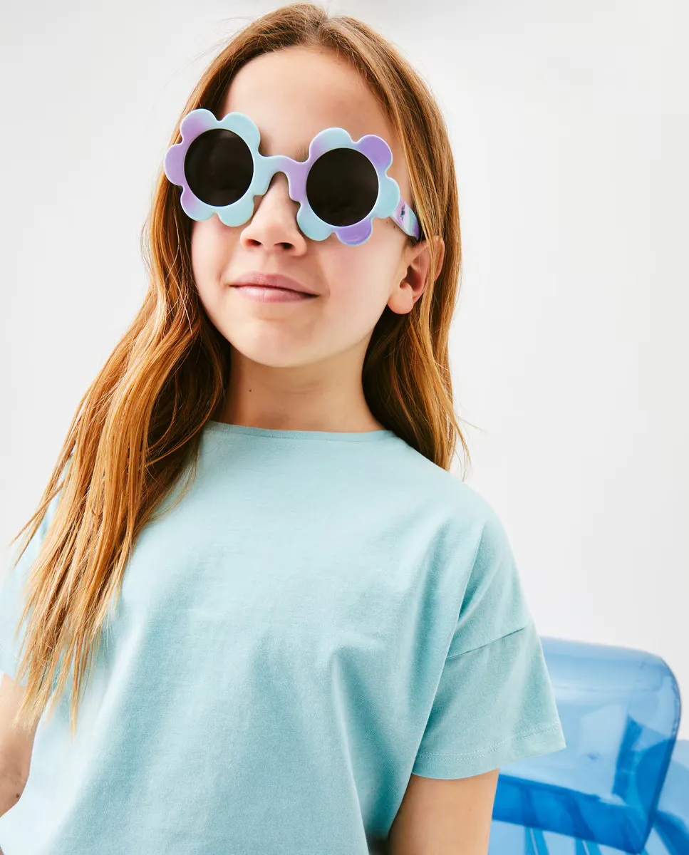 

Базовая футболка для девочек с короткими рукавами Kids El Corte Inglés, бирюзовый