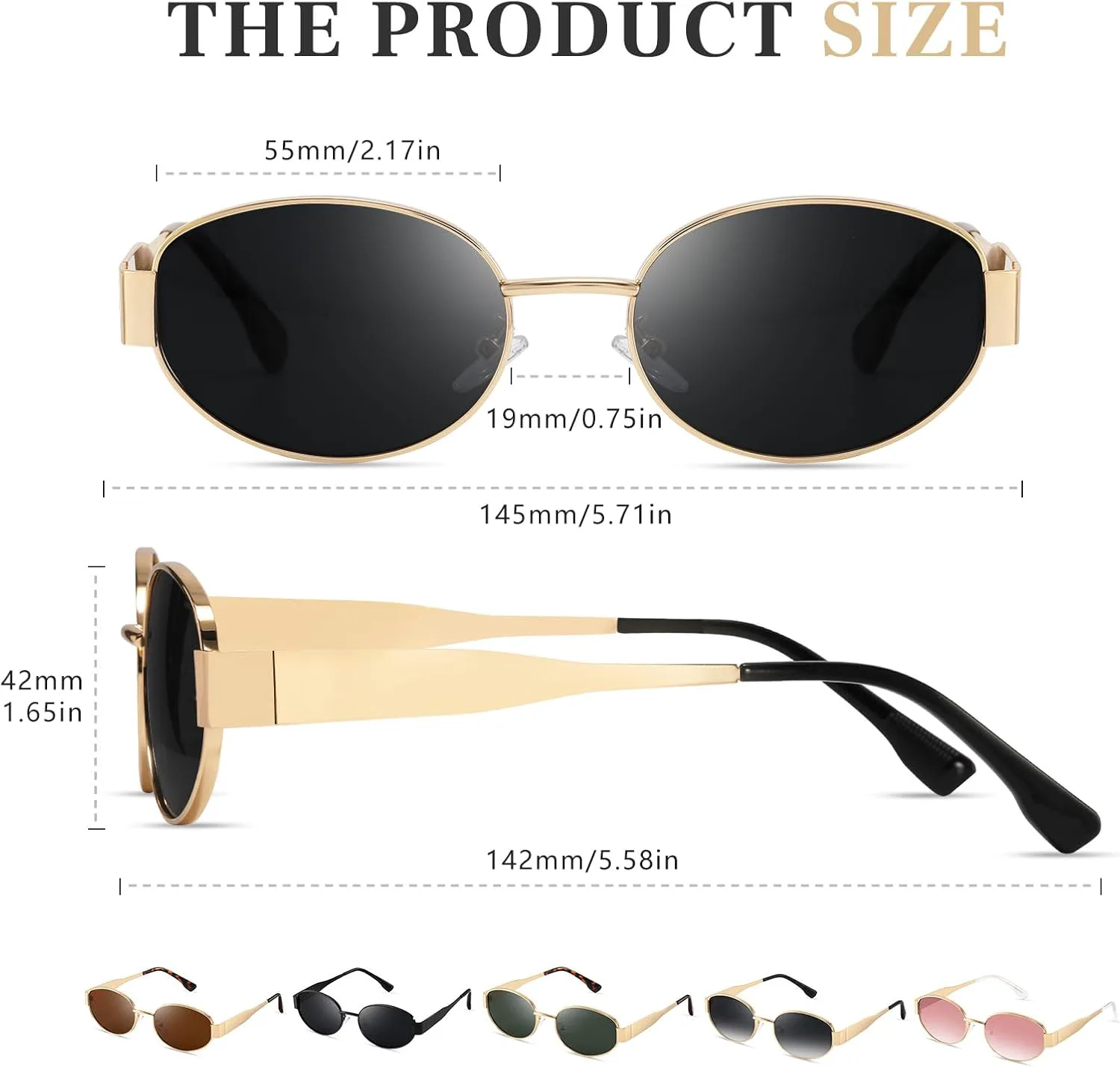 

Женские солнцезащитные очки в стиле ретро - классические, модные поляризованные солнцезащитные очки с защитой UV400. Стильные очки Dokbini, A07-gold/Tea Gradient