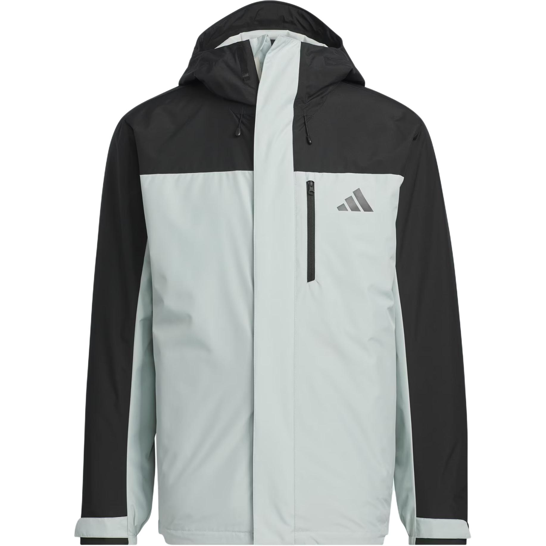 Adidas Трехслойная куртка унисекс текстурированная серая, Texture Gray — фото 3