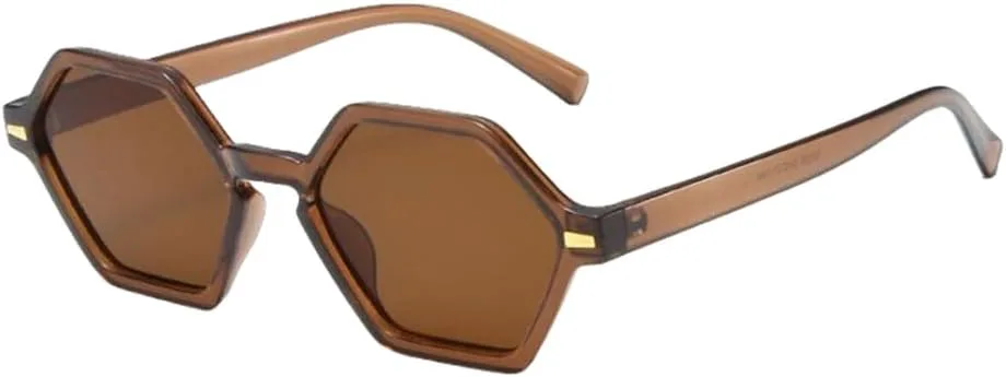 

Модные солнцезащитные очки Polygon для женщин, защита от ультрафиолета UV400, ретро-панк, декор с заклепками, солнцезащитные очки для мужчин generic, Leo Tea