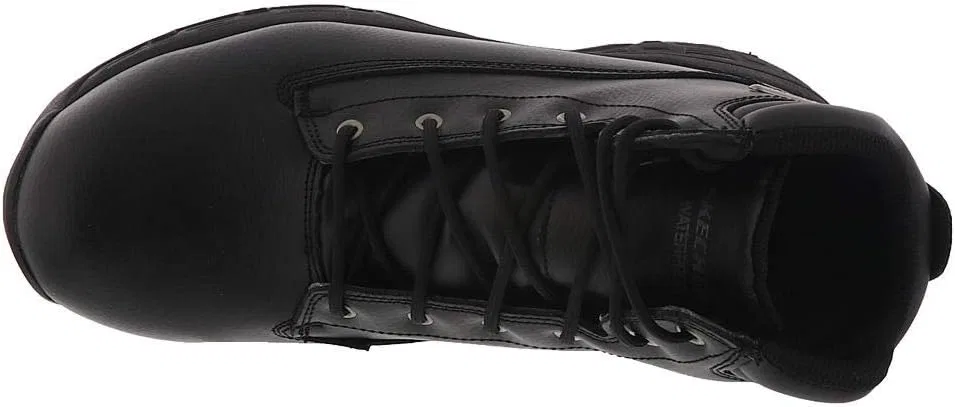 Ботинки Skechers Morson Sinatro для активного отдыха, водонепроницаемые, кожаные, свободного кроя, черные — фото 2