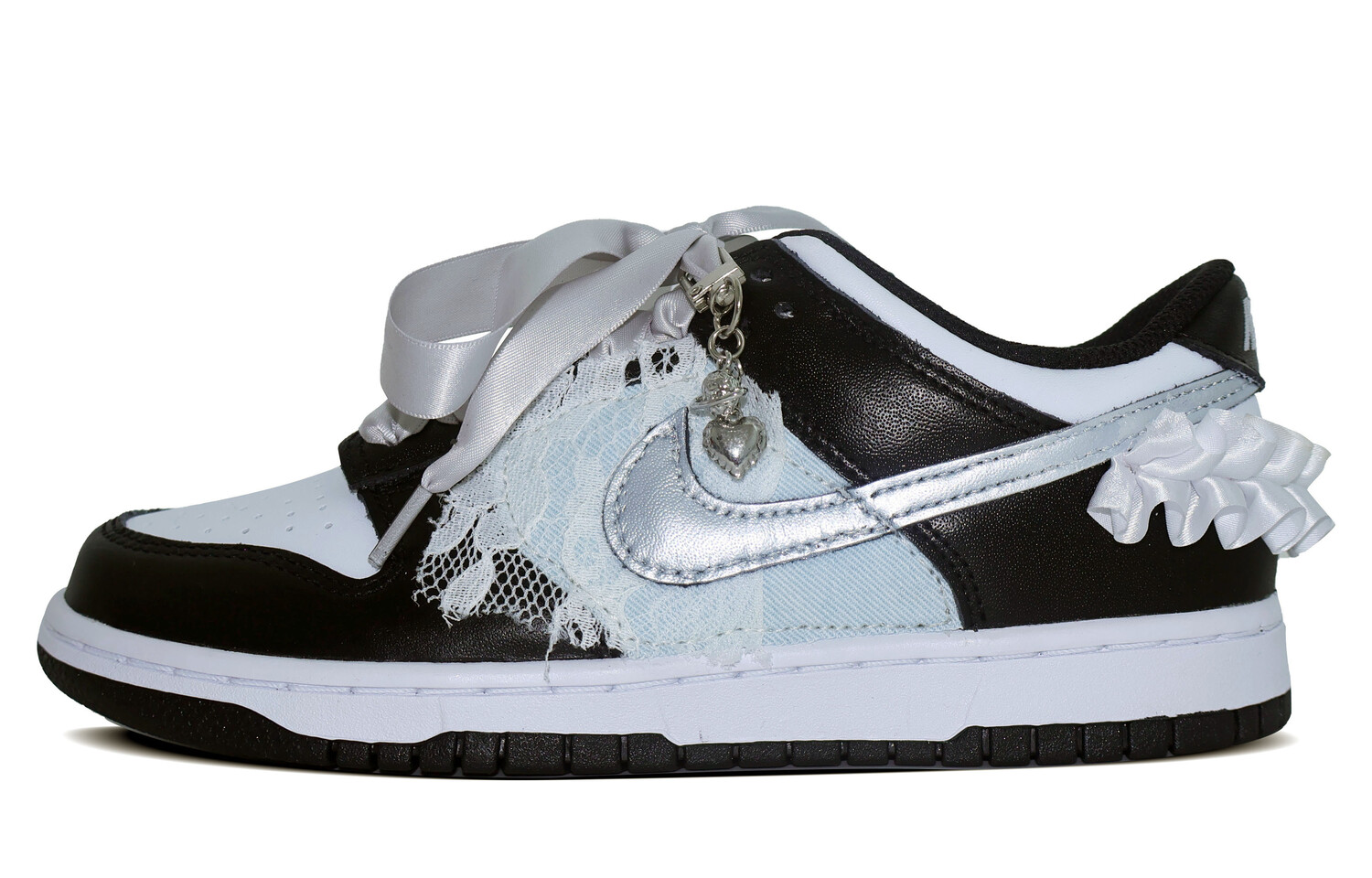 

Кроссовки Nike Dunk Skateboarding Shoes Men Low-top Silver, черный