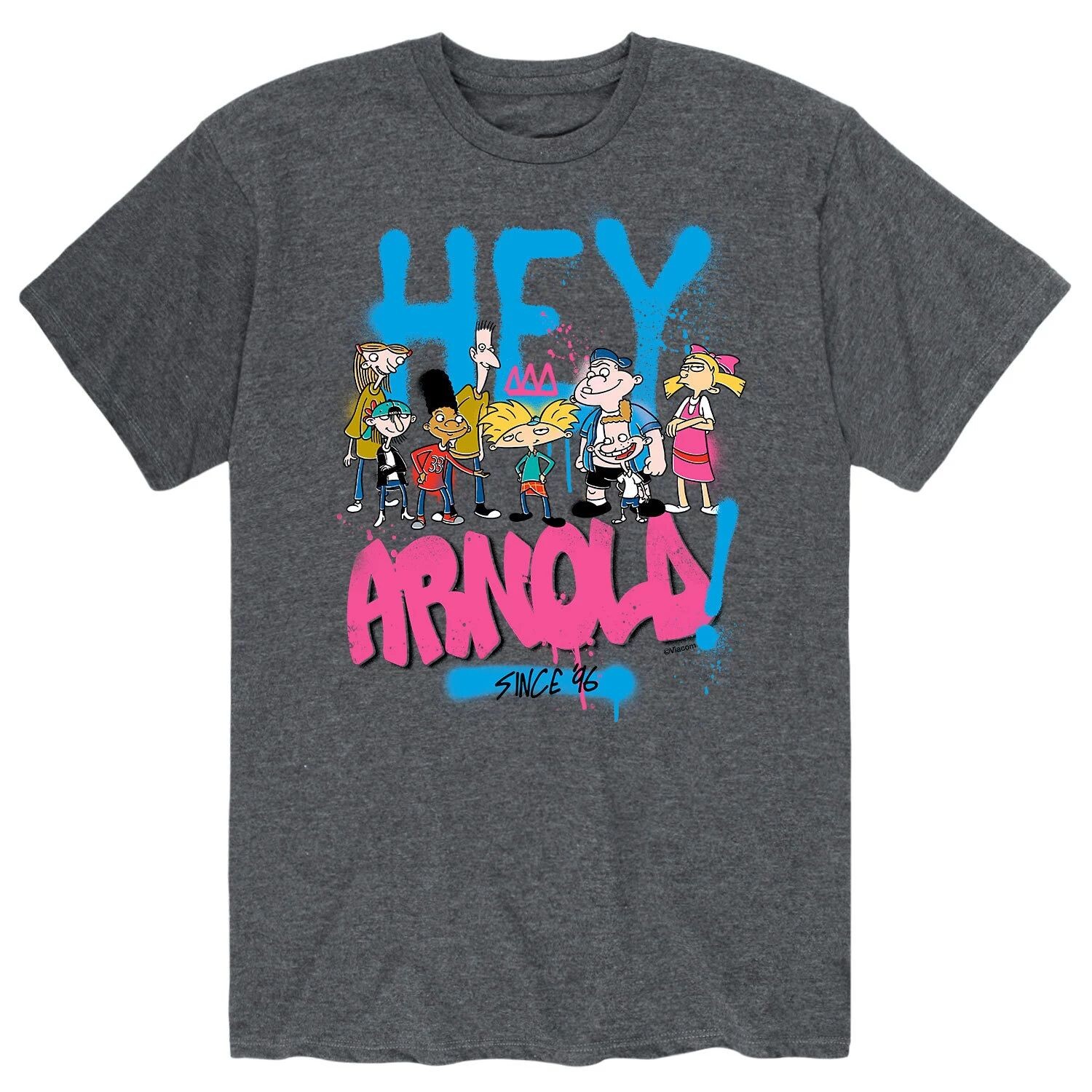 

Мужской «Эй, Арнольд!» Розовая футболка Hey Arnold с аэрозольной краской Licensed Character, Розовый, Мужской «Эй, Арнольд!» Розовая футболка Hey Arnold с аэрозольной краской Licensed Character