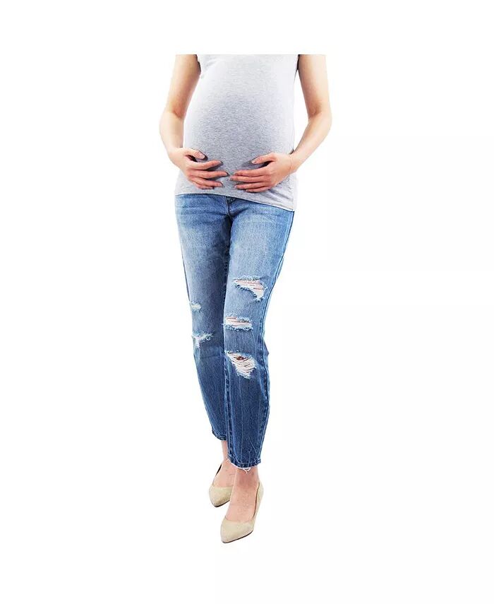 

Джинсы для беременных 27 дюймов Skinny Vintage Wash Indigo Poppy, синий
