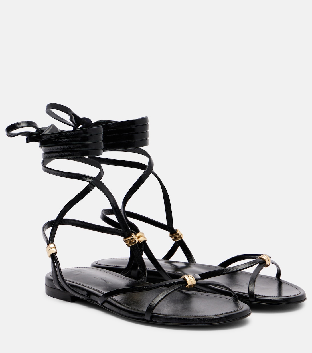 Кожаные сандалии на каблуке Coil Proenza Schouler, черный