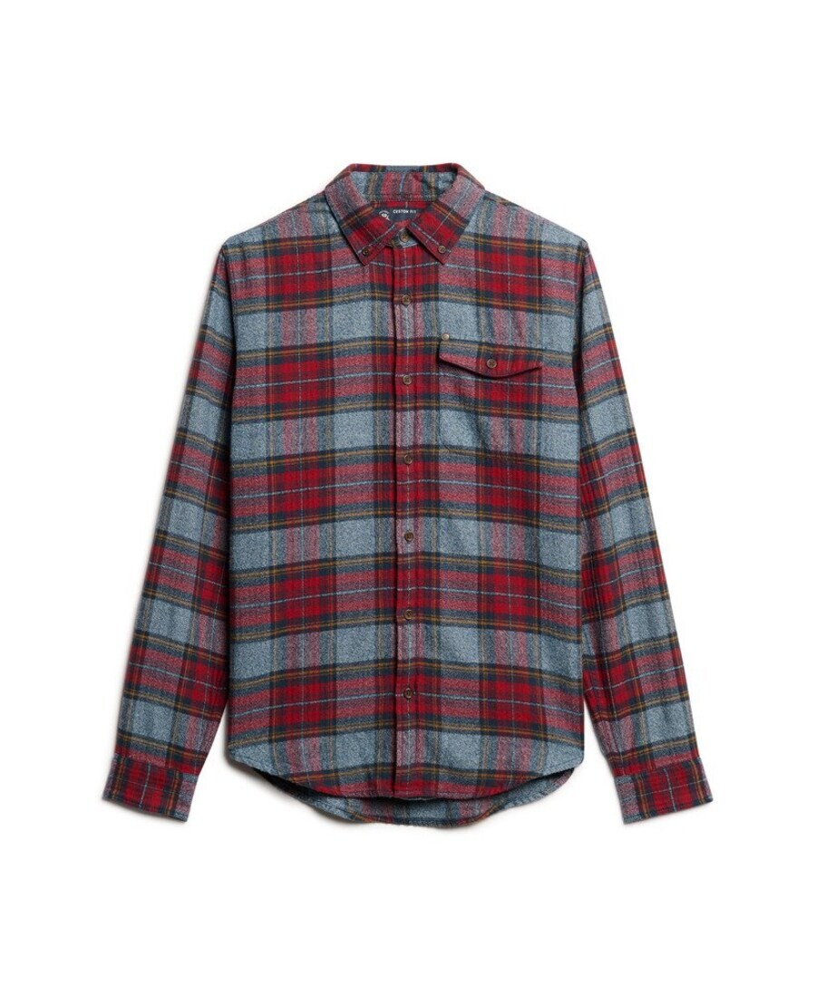 

Клетчатая рубашка Superdry Regular fit Button Up Shirt, красный