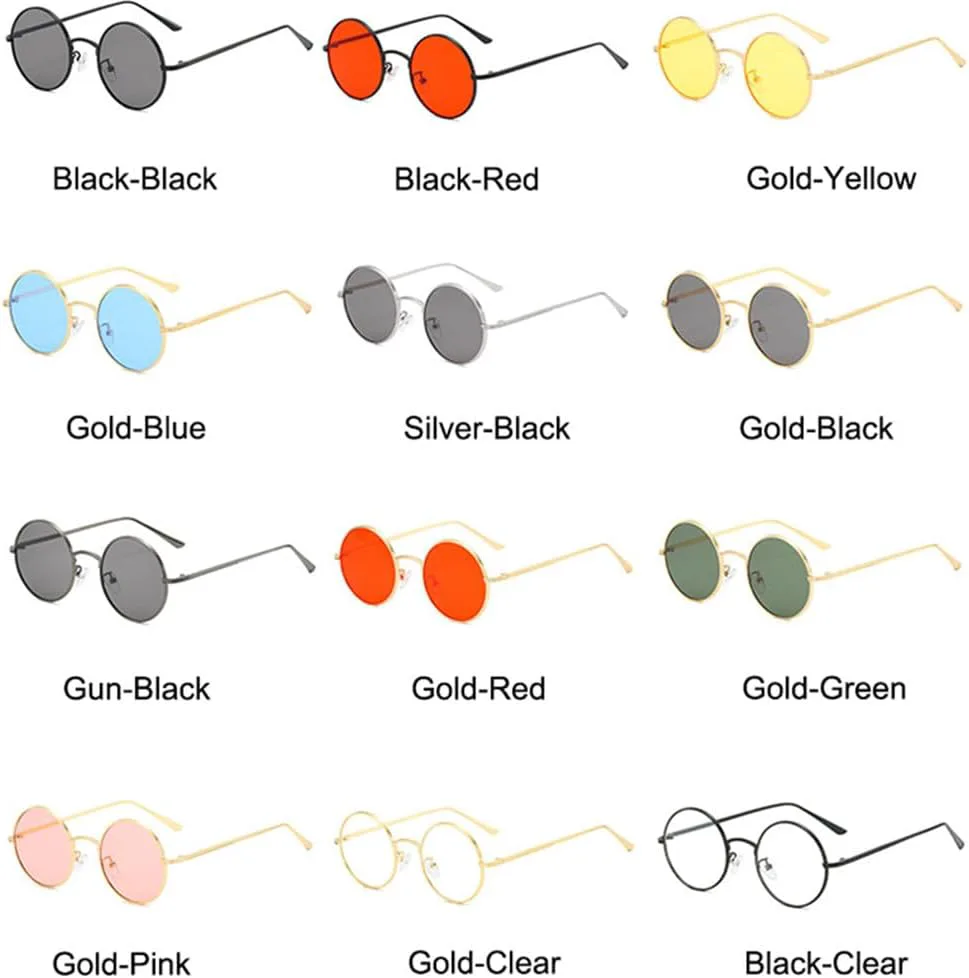 

Металлические круглые солнцезащитные очки с градиентной защитой UV400 для женщин и мужчин, для занятий спортом на открытом воздухе и путешествий UYPTK, Gold-red