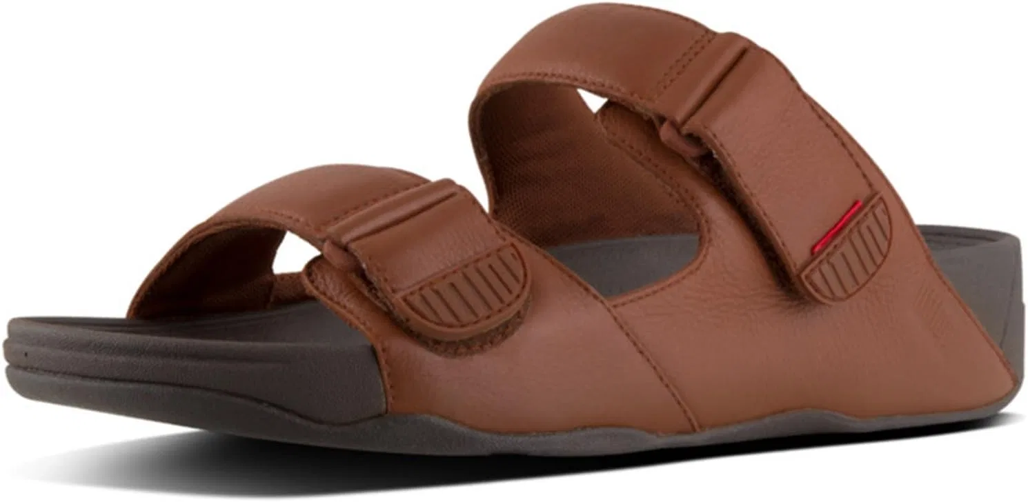 Мужские кожаные сандалии Fitflop Gogh Moc Slide, темно-синие, размер 33 EU