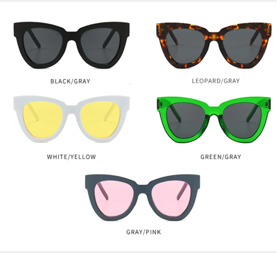 

Женские солнцезащитные очки «кошачий глаз» в винтажном стиле, роскошные солнцезащитные очки с леопардовым принтом и защитой от УФ-излучения UV400 TOIPASTN, C3-green