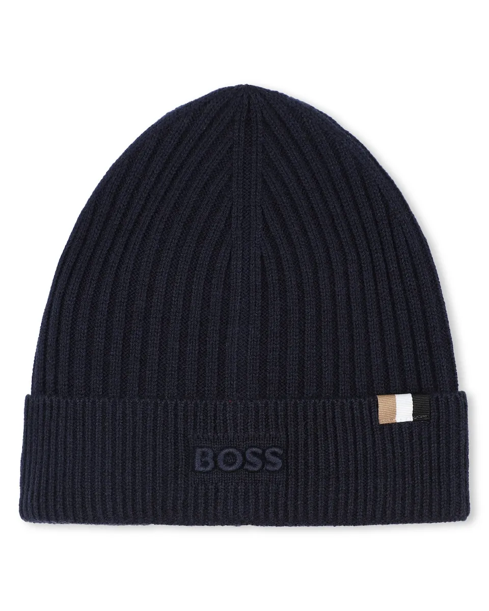 

Шапочка для маленького мальчика из полиэстера BOSS Kidswear, черный