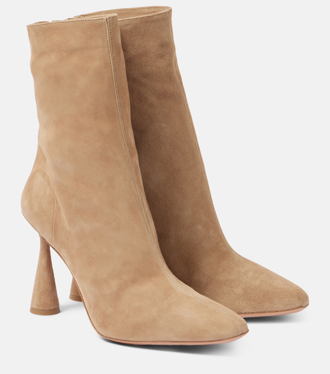 Замшевые ботильоны Amore 95 Aquazzura, Alpaca