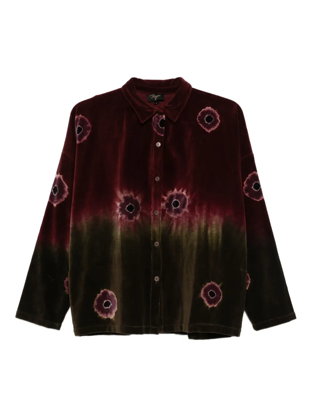 

Рубашка с застежкой на пуговицы и эффектом тай-дай Yavi, красный