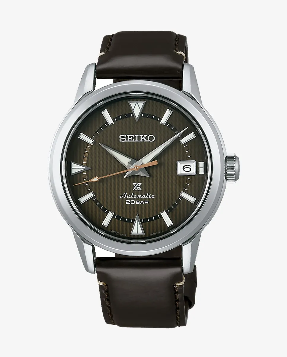 

Prospex SPB251J1 Автоматические мужские часы с коричневым кожаным ремешком Seiko, серебряный