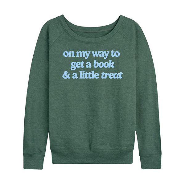 

Женская футболка с длинным рукавом French Terry "По пути за книгой и вкусняшкой" Licensed Character, Heather Juniper