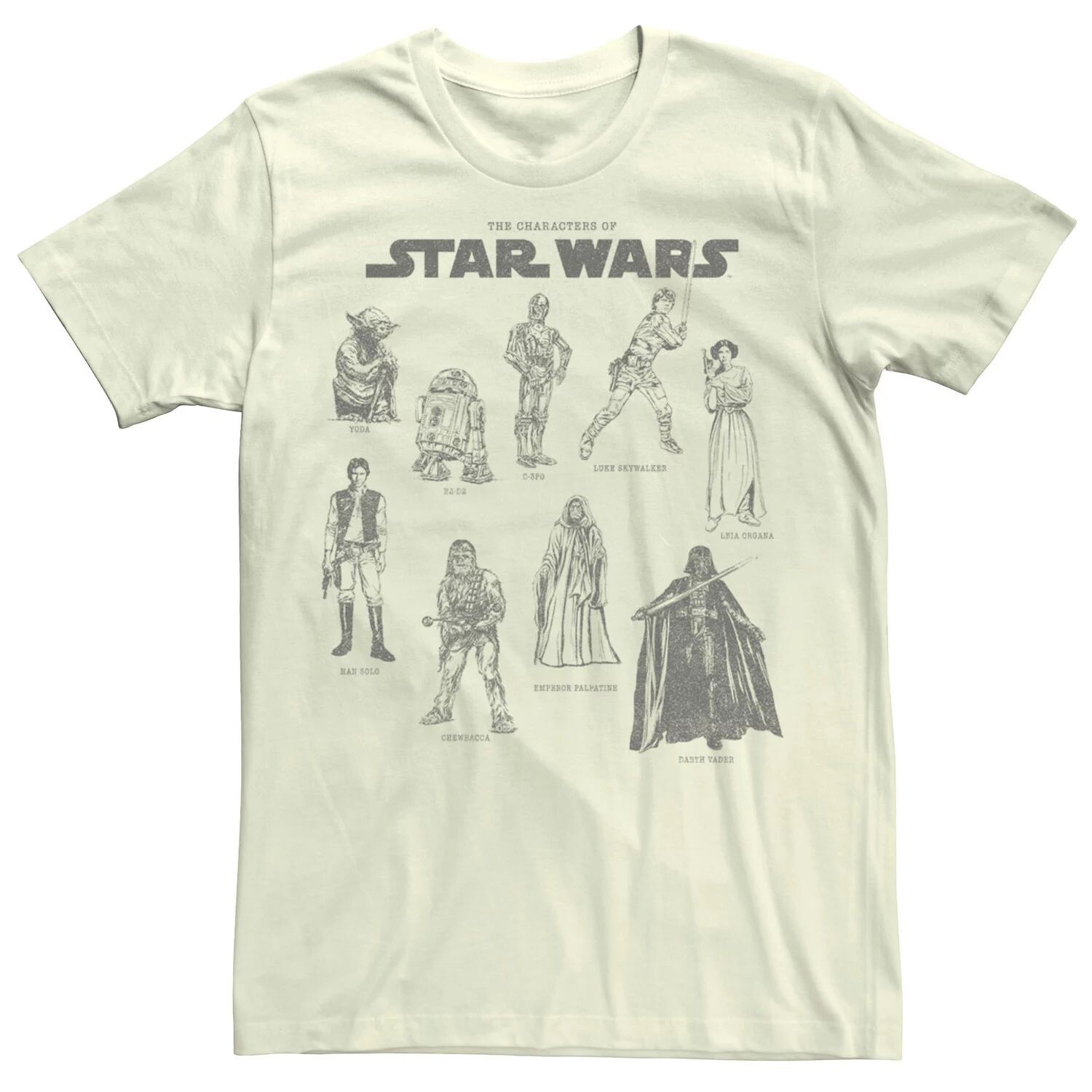 

Мужская футболка с рисунком персонажей Star Wars