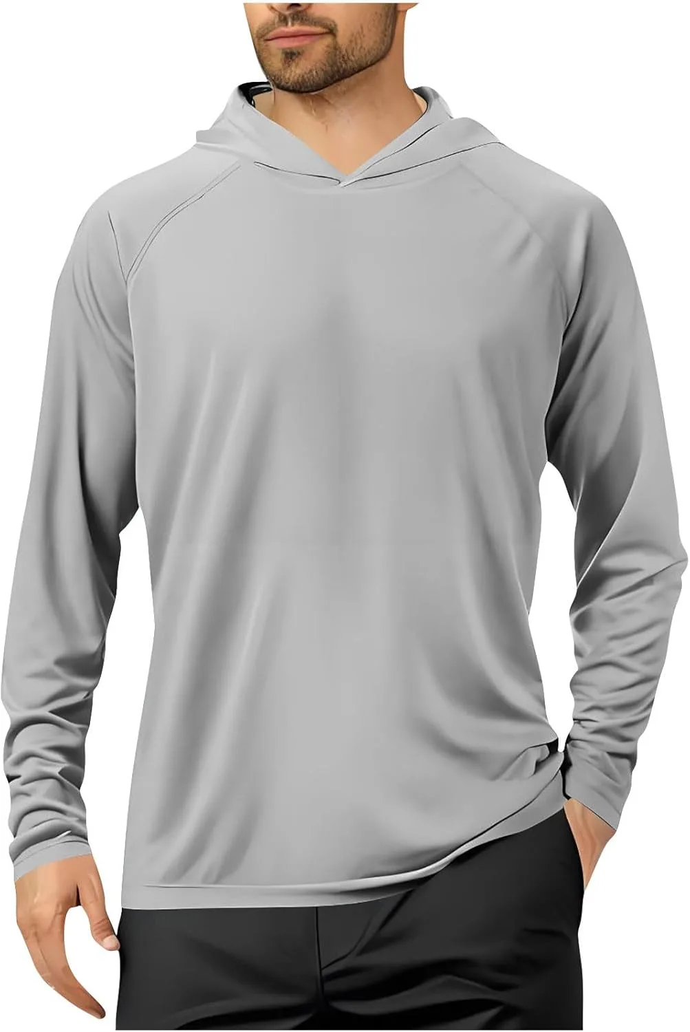 

Мужская толстовка с капюшоном для защиты от солнца, быстросохнущая