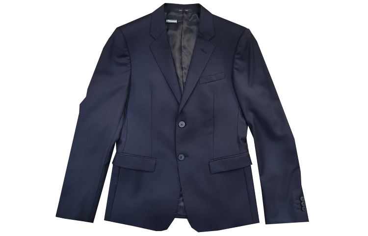 Костюм деловой пальто мужское черное EMPORIO ARMANI, морской синий — фото 4