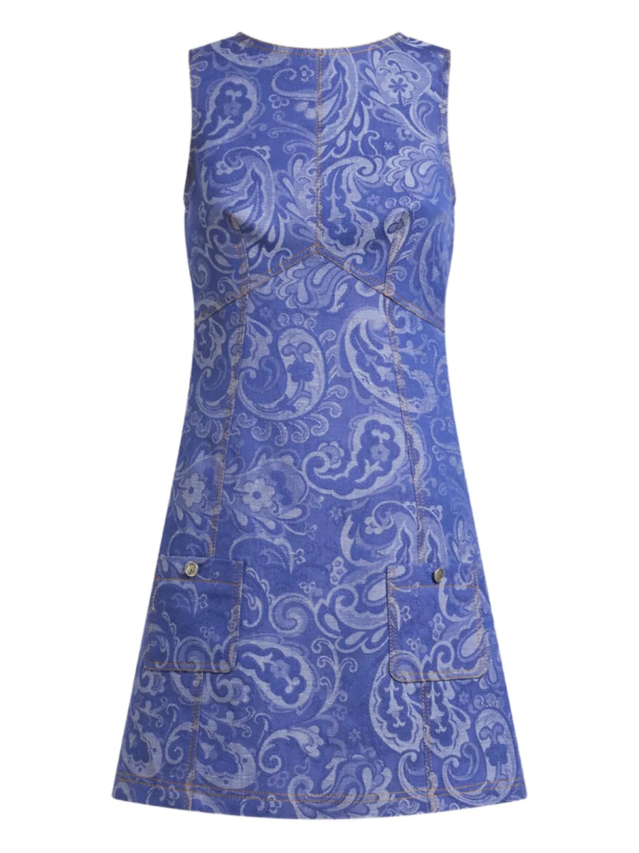 

ETRO жаккардовое платье с узором, синий
