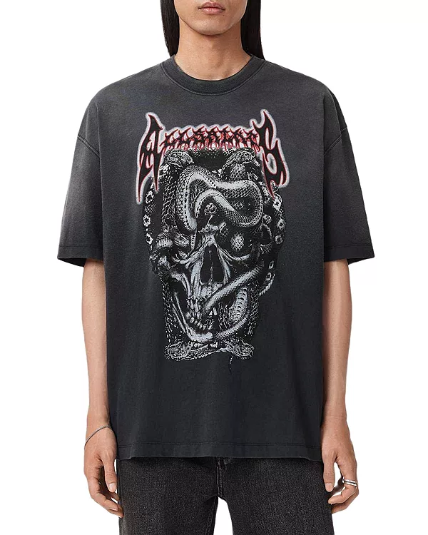 

Футболка с круглым вырезом Constrict Allsaints, черный