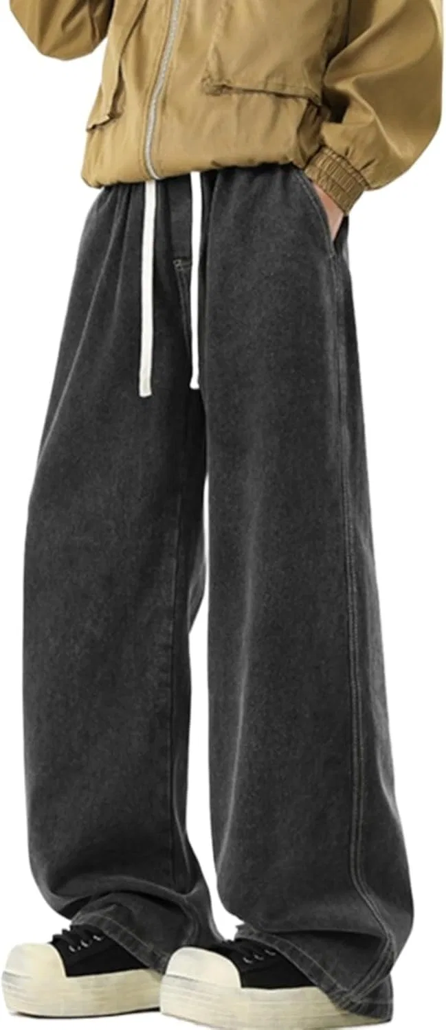 Джинсы свободные Baggy Denim Pants, Black Gray