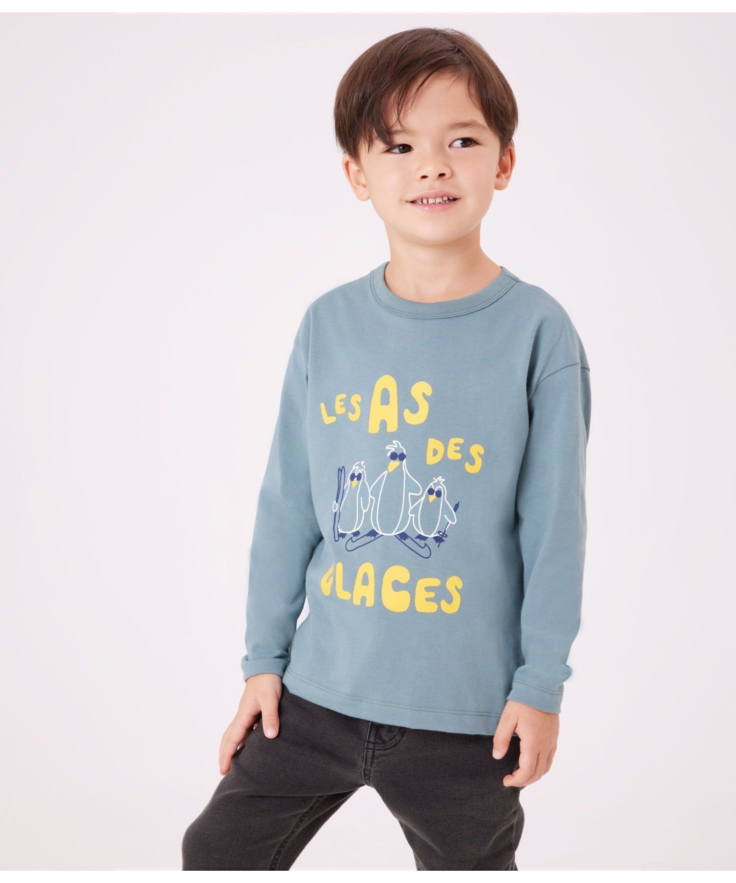 Футболка с длинными рукавами PETIT BATEAU, Indigo Blue