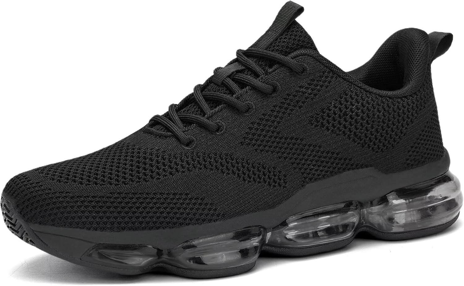 

Мужские беговые кроссовки Air низкие, комфортные, для ходьбы, с шнуровкой, дышащие, модные, теннисные, спортивные, для тренажерного зала, фитнеса, кросс-тренеры Socviis, черный