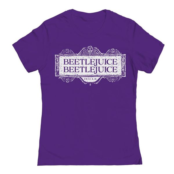 

Футболка с логотипом Beetlejuice Beetlejuice от Junior's Licensed Character, цвет purple rush
