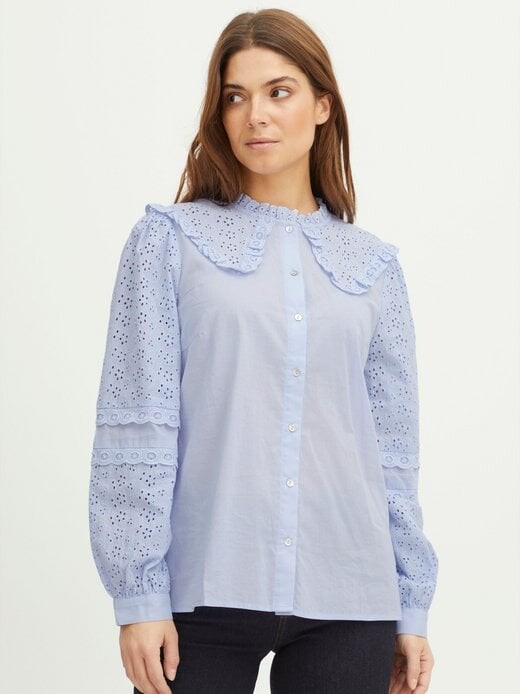

Блузка с длинными рукавами пзоливия Pulz Jeans, синий