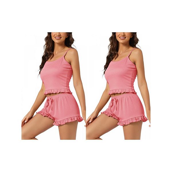 

2 комплекта женской пижамы 2 предмета: топ-камизоль и шорты Inspire Chic, Pink