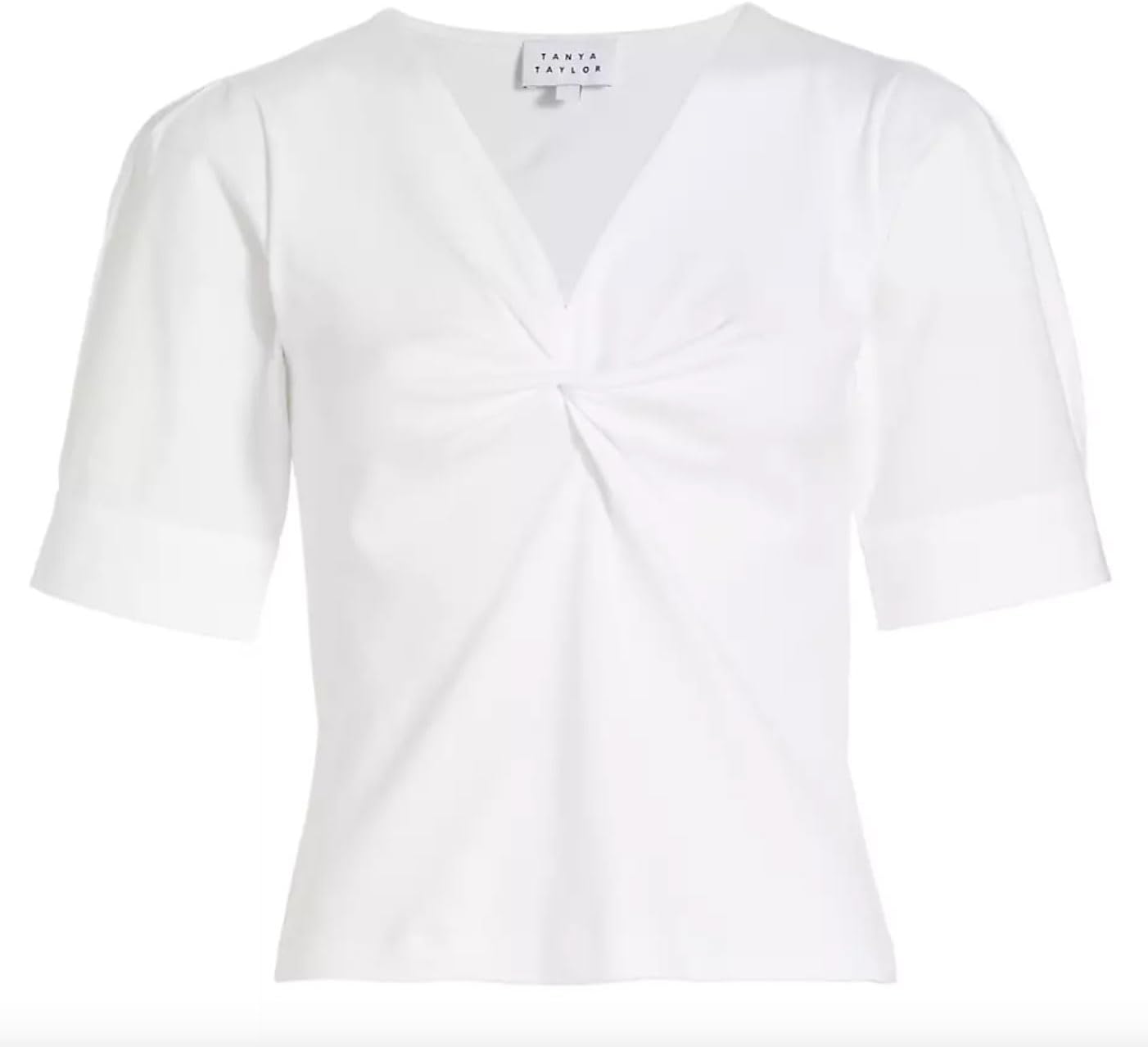 

Женский топ Tanya Taylor Ronelle Twist Front, Optic, цвет optic white